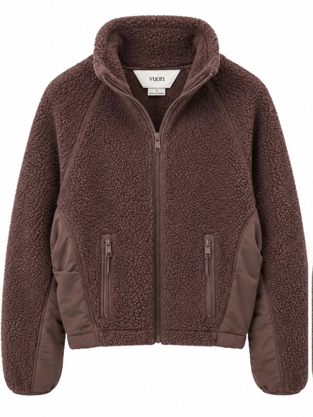 Vuori Sherpa Fleece Jacket Brown Size Small